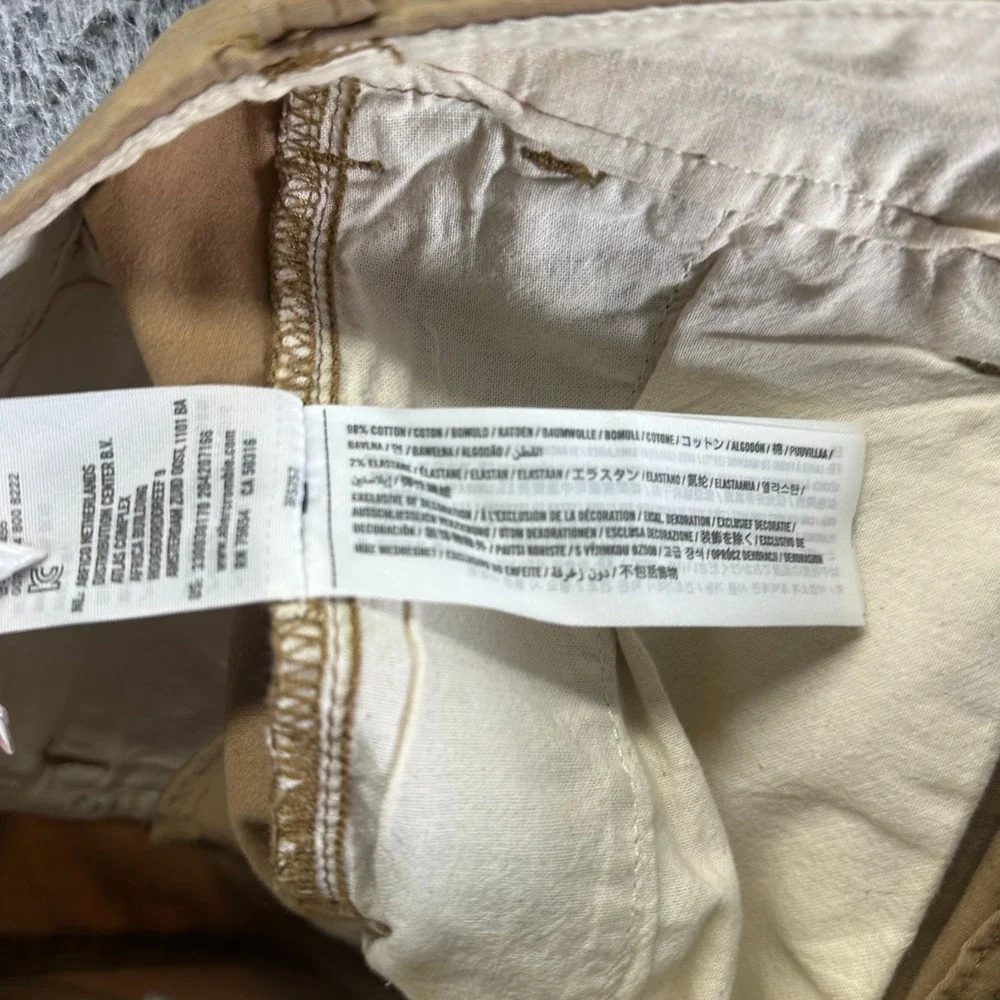 Hollister‎ Epic Flex Pant Men's 34x32 Brown Cotton Chino Skinny Business Stretch
